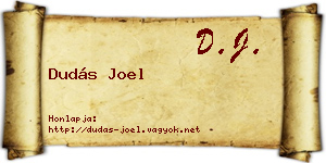 Dudás Joel névjegykártya