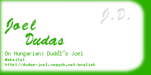 joel dudas business card